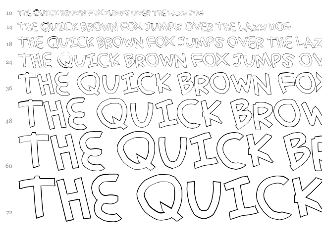 Simplehand font waterfall